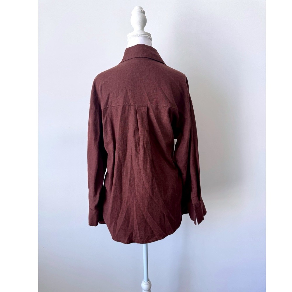 Abercrombie Oversized Set 2pc Linen Blend Button Down + Pleated Shorts Sz S - Picture 5 of 12